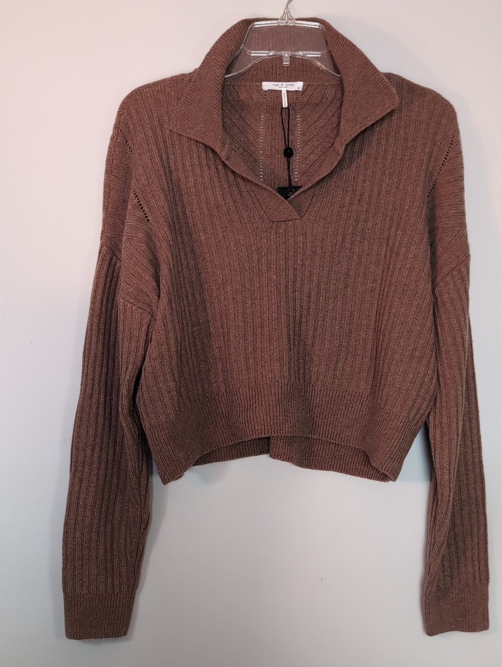 rag & bone Cropped Ribbed Collared Sweater - Picture 2 of 10